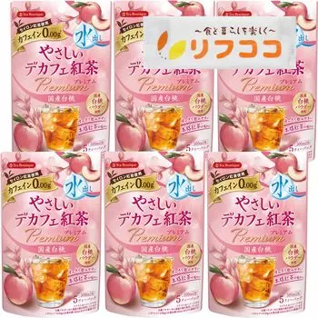 Tea Boutique Cold Brew Gentle Decaf Black Tea Premium Domestic White Peach 1 пакетик x 6 Изготовлен из порошка белого персика местного производства Decaf Ceylon Black Tea