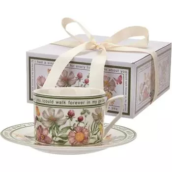 Tea Cup and Saucer Set,Elegant Flower Coffee Mug | Cute and Creative Design Ceramic Cup & Saucer Sets for Daily Use & Home Decor