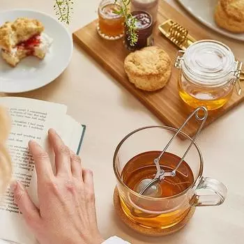 Заварник для чая, многоразовый, нержавеющая сталь, сферический, сетчатый, фильтр для чая, кофе, трав, специй, диффузор, ручка, шарик для чая, кухонный гаджет серебряный