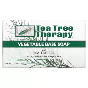 Tea Tree Therapy, растительное мыло с маслом чайного дерева, 3,9 унции (110 г)