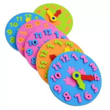 Teaching Kindergarten Manual Diy Eva Clock Early Learning Education Baby Kids Toys Montessori Teaching Aids Math Toys