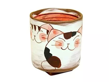 Teacup Made in Japan Arita Ware Stylish Friendly Cat Teacup (Red) красный