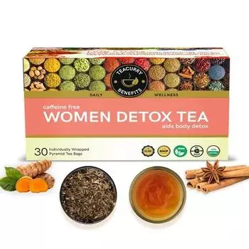 TEACURRY женский чай Teatox (Упаковка на 1 месяц, 30 чайных пакетиков) - Чай Teatox на каждый день, чай Teatox для похудения, чай Teatox для здоровья трав и кишечника