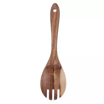 Teak Wood Tableware Food Grade Wooden Kitchen Restaurant Dining Tableware for SaladFork