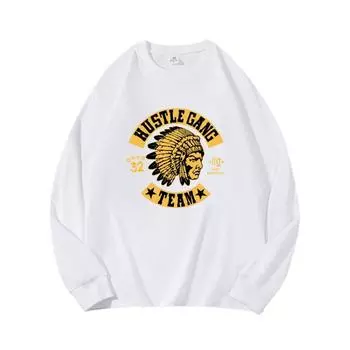 TEAM Осенняя одежда Длинные рукава Чистый хлопок Новый мужской и женский топ, Весенний внутренний слой, Базовая рубашка, Круглая горловина Длинные рукава Футболка M коричневый