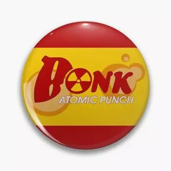 Team Fortress 2 Bonk красная настраиваемая мягкая пуговица, булавка для одежды, ювелирные изделия, модная шляпа с воротником, креативный значок, подарок, милый мультяшный персонаж