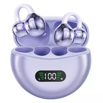 TeamSky 2024 Инновация Костная проводимость Bluetooth Ушная клипса Открытое ухо Светодиод Оставшийся заряд Звук ENC Шум Быстрый Долговременная совместимость с беспроводным