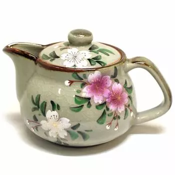 Teapot Stylish Kutani ware Teapot Pot Hand Painted Cherry Blossom Tea Strainer Ceramic Japanese Tableware Tea Utensil Made in Japan