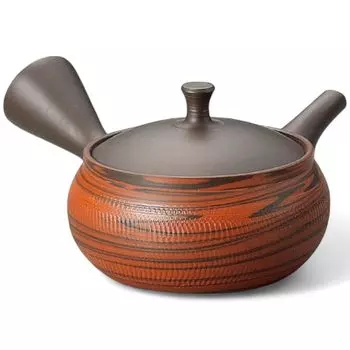 Teapot with Mesh Made in Japan J-kitchens Tokoname-yaki Strainer, 250cc,