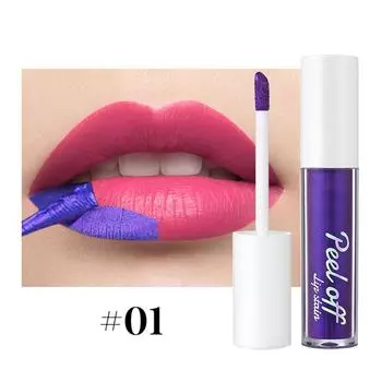 Tear Off Lip Gloss, Lip Tint, Film Forming, Color Lip Gloss, Volumizing Lip Gloss, Waterproof Exfoliating Liquid Lipstick(3,5 мл) белый