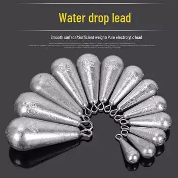 Teardrop Lead Sinker with Scale - Quick Hang Fishing Weights for Casting and Dropping Teardrop Lead Sinker 10g