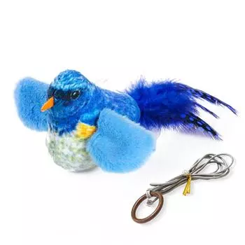 Teasing Toy Simulation Bird Cat Toys Squeaky Plush Bird Toy Interactive Pet Toy Relieve Boredom