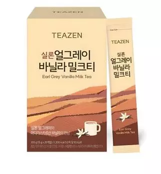 Teazen Ceylon Earl Grey Vanilla Milk Tea 20 Sachets – Premium Korean Milk Tea 1 box
