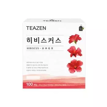 Teazen Чай «Гибискус» 100 пакетиков, Корея Комбуча
