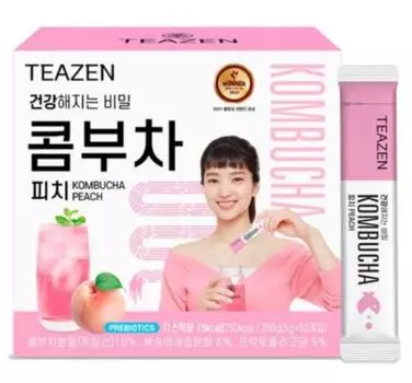 [Teazen] Чайный гриб Teazen со вкусом персика 10 sticks