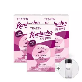 Teazen Kombucha Bangshow 10 палочек x 3 коробки (бутылка включена), Корейский Комбуча