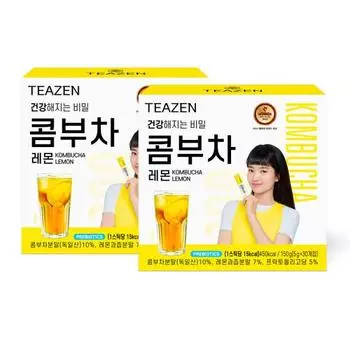 Teazen Kombucha Lemon 30 палочек x 2 коробки, Корейский комбуча