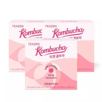 Teazen Kombucha Peach 30 палочек x 3 коробки, Корейский комбуча