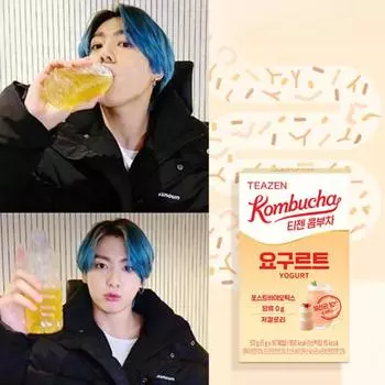 Teazen Kombucha со вкусом йогурта 5 г (10 вариантов) #10 sticks + bottle