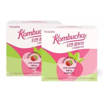 Teazen Kombucha Strawberry Kiwi 30 палочек x 2 коробки, Корейский комбуча