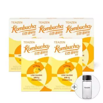 Teazen Kombucha Yuzu 10 палочек x 5 коробок (бутылка включена), Корейский Комбуча