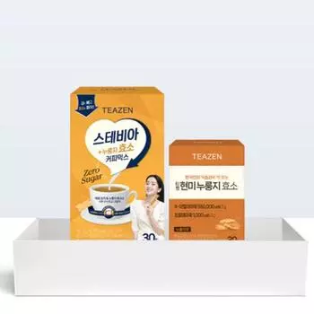 Teazen Коричневый рис Нурунгджи/фермент обожженного риса и стевия Нурунгджи фермент кофе смесь (2 варианта) 30 Enzyme+30 Coffee Sticks