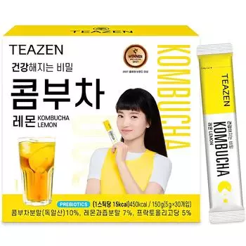 [TEAZEN] Lemon Kombucha Tea 30 Sticks
