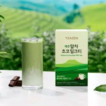 Teazen Matcha Choco Milk Tea 20 стиков, Корейский комбуча