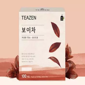 Teazen Puer Tea 40T Корейский диетический чай в пакетиках 0,7г x 100шт