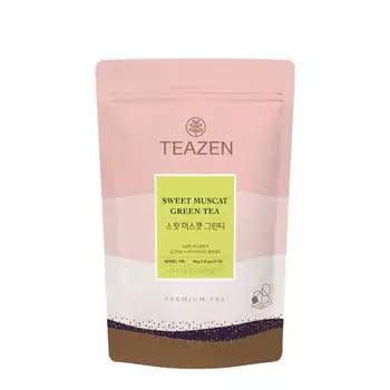 Teazen Сладкий Мускатный Зеленый Чай 25 Чайных Пакетиков (треугольный чайный пакетик), Корейский Комбуча