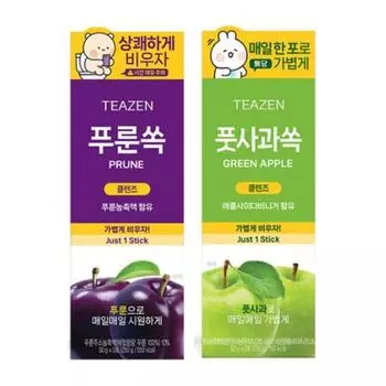 Teazen Сливовый сок с экстрактом чернослива и зеленым яблочным уксусом с яблочным экстрактом 50 г (2 варианта) Prune 5 + Apple 5 Sticks