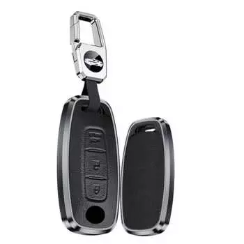 TECART Key Case for Nissan Key Case Key Cover Key Holder Smart Key Case Compatible with Nissan Sakura Aria B6 B9 New X-Trail T33 Series Qashqai etc. S