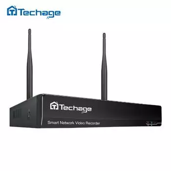 Techage 8-канальный H.265 3-мегапиксельный беспроводной NVR-рекордер Wi-Fi система видеонаблюдения P2P IP-камера сетевая 3-мегапиксельная видеорегистратор NVR для Eseecloud