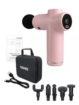 techez MINI Handigan V3 Fascia Release Gun 6 типов насадок Перезаряжаемый 6 часов непрерывного использования 480 г Гарантия один год [Модель 2024] Тип C розовый