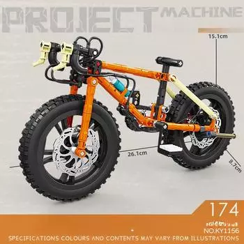 Technology Series Mechanical Mountain Bike Building Blocks Children s Assembly Toys
