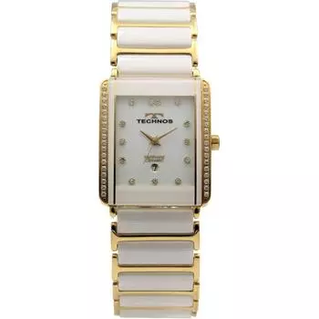 [Technos] 3-х стрелочные керамические часы T9557GW мужские белые