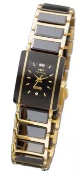 TECHNOS Ceramic Sapphire Ladies Watch T9796GB [TECHNOS] Gold/Black