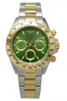 Technos T4B73TM Хронограф 10 АТМ Золотые Мужские Часы золотой