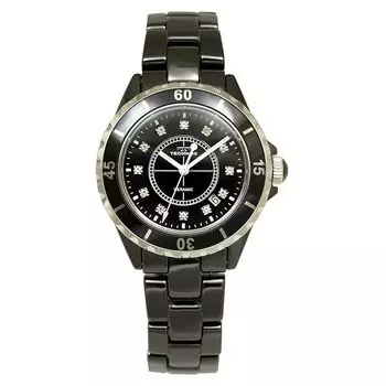 [Technos] часы керамические дата T9C06BB мужские черные