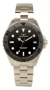 [Technos] Часы с датой T9B93BB мужские серебристые