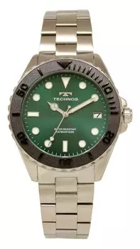 [Technos] Часы с датой T9B93BM мужские серебристые