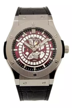 Часы-скелетоны T6B55SR черные [Technos] мужские красный