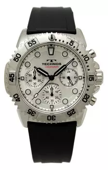 [Technos] Часы T9B90SS мужские черные серебряный
