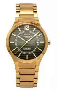 [Technos] Часы TECHNOS Date Titanium T9B53GM Мужские золотые