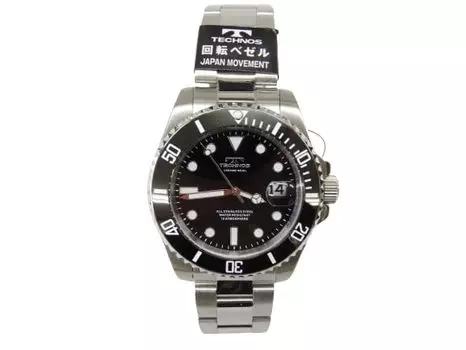 TECHNOS Diver type 10 ATM водонепроницаемый однонаправленный вращающийся безель циферблат черный T6C00SB [предмет]