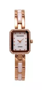 [Technos] Керамические часы T9831PW женские розовое золото