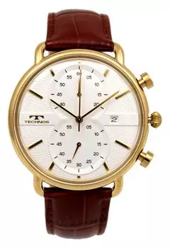 Technos T6C26GS Brown Chronograph Date Watch Men s