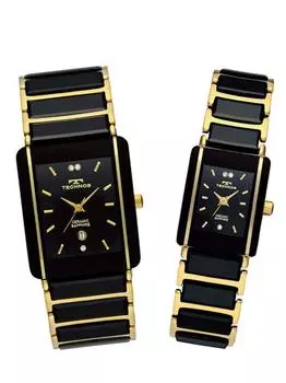 [Technos] TECHNOS Watch Pair Watch мужские и женские из керамики и нержавеющей стали TSM903GB-TSL906GB [Подлинный продукт]