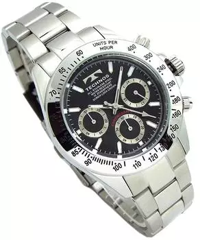 TECHNOS Watch Chronograph Black Dial Tool Bracelet Set Men s TSM401SB-SET [Товар]
