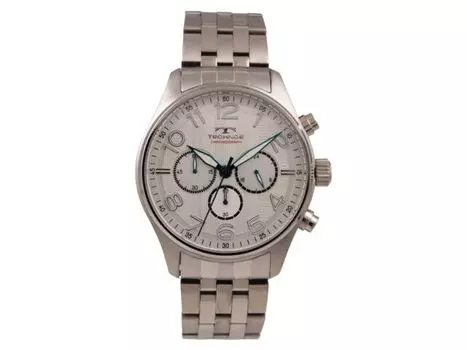 TECHNOS Watch Chronograph T6A18SS Мужские часы с серебристым корпусом из нержавеющей стали, НОВЫЕ